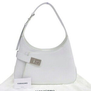 Salvatore Ferragamo Hobo Bag Gancini Shoulder Calfskin